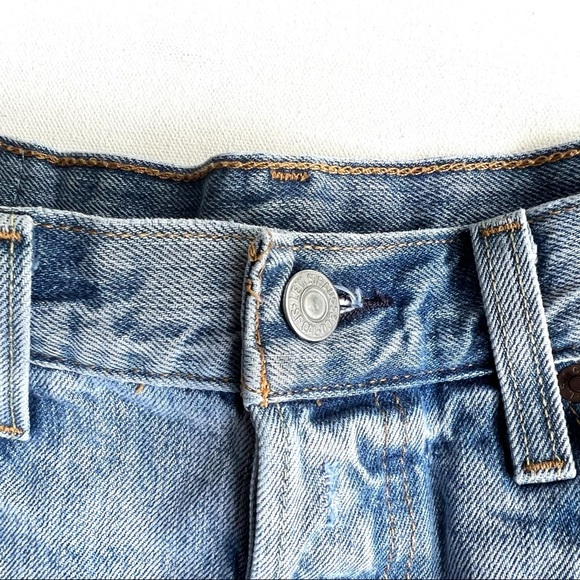 VINTAGE LEVI'S 501 Denim WAVELINE Cutoff Shorts 25 jean cutoff distressed - Picture 7 of 10